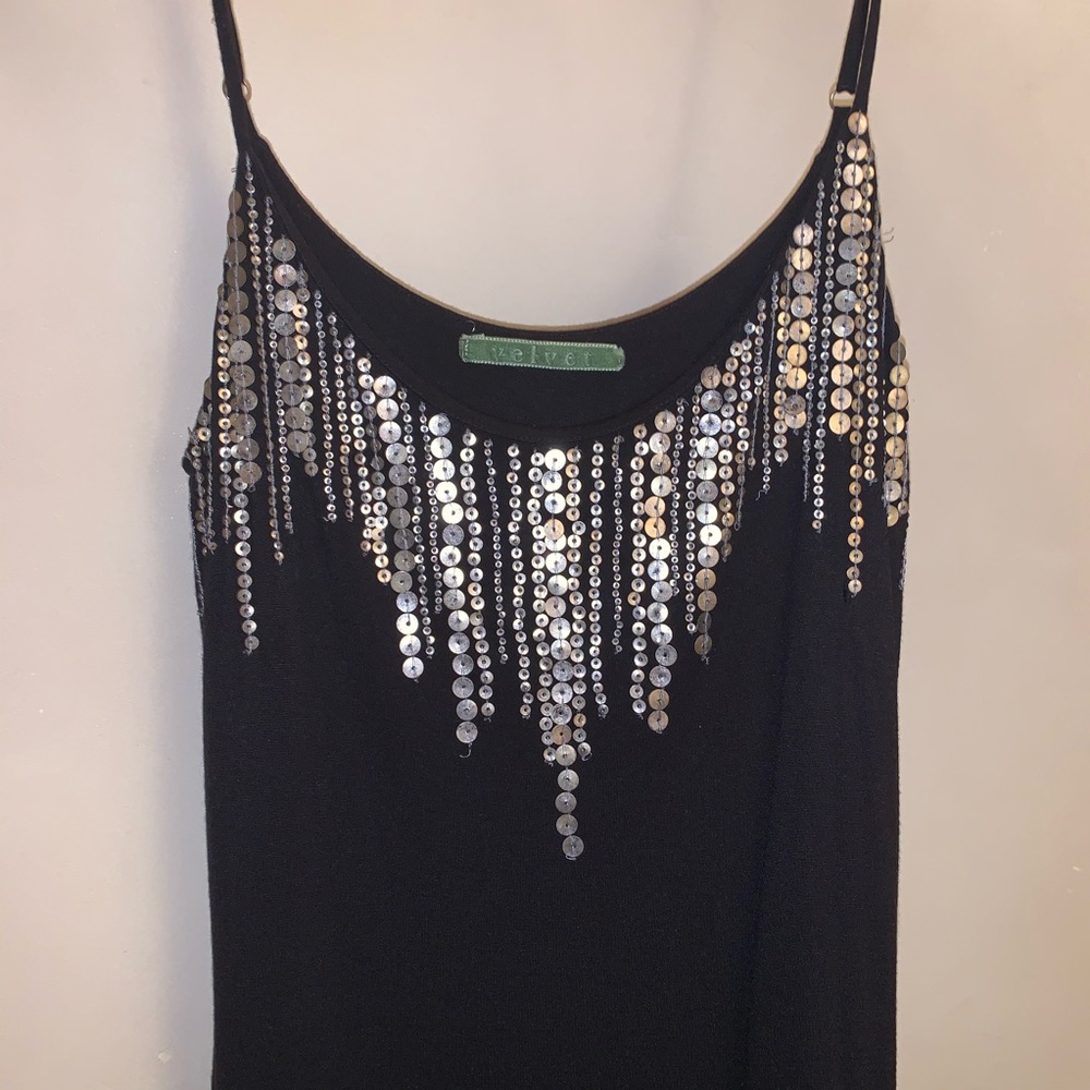 Little Black Dress with Sequin Splash